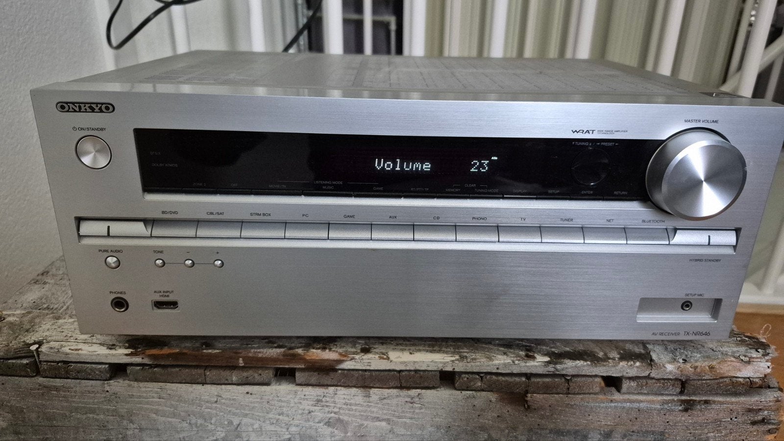Onkyo TX-NR646 AV Receiver, Ophalen, Gebruikt, 120 watt of meer, Onkyo