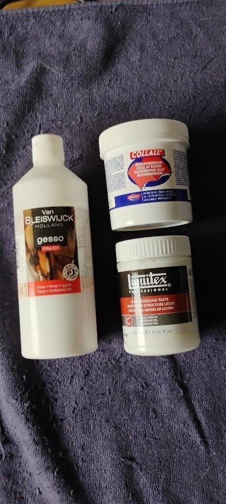 Gesso/boekbinderslijm/modelingpaste, Hobby en Vrije tijd, Overige thema's, Gereedschap of Toebehoren, Ophalen of Verzenden, Zo goed als nieuw