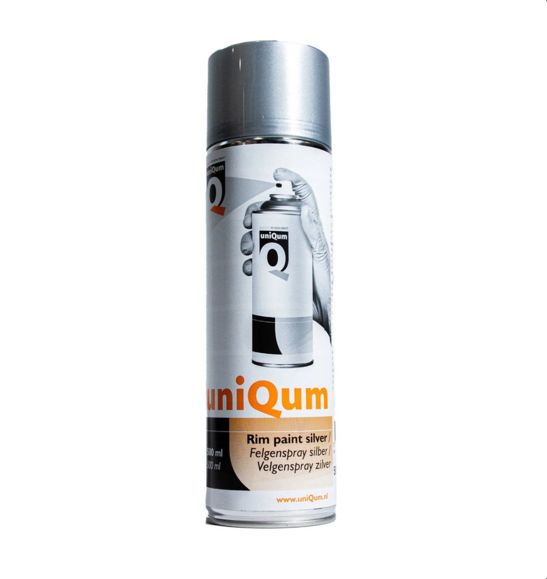 UniQum Velgenspray Zilver - 500 ml Velgenlak spuitbus, Ophalen of Verzenden