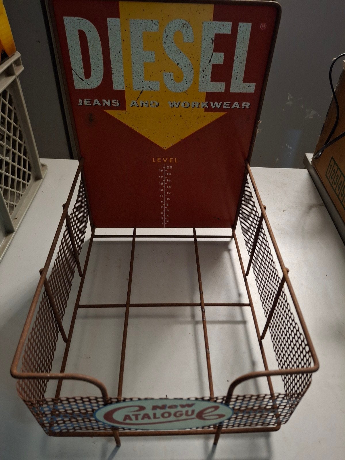 Vintage Diesel Jeans & Workwear Display Rek, Ophalen of Verzenden