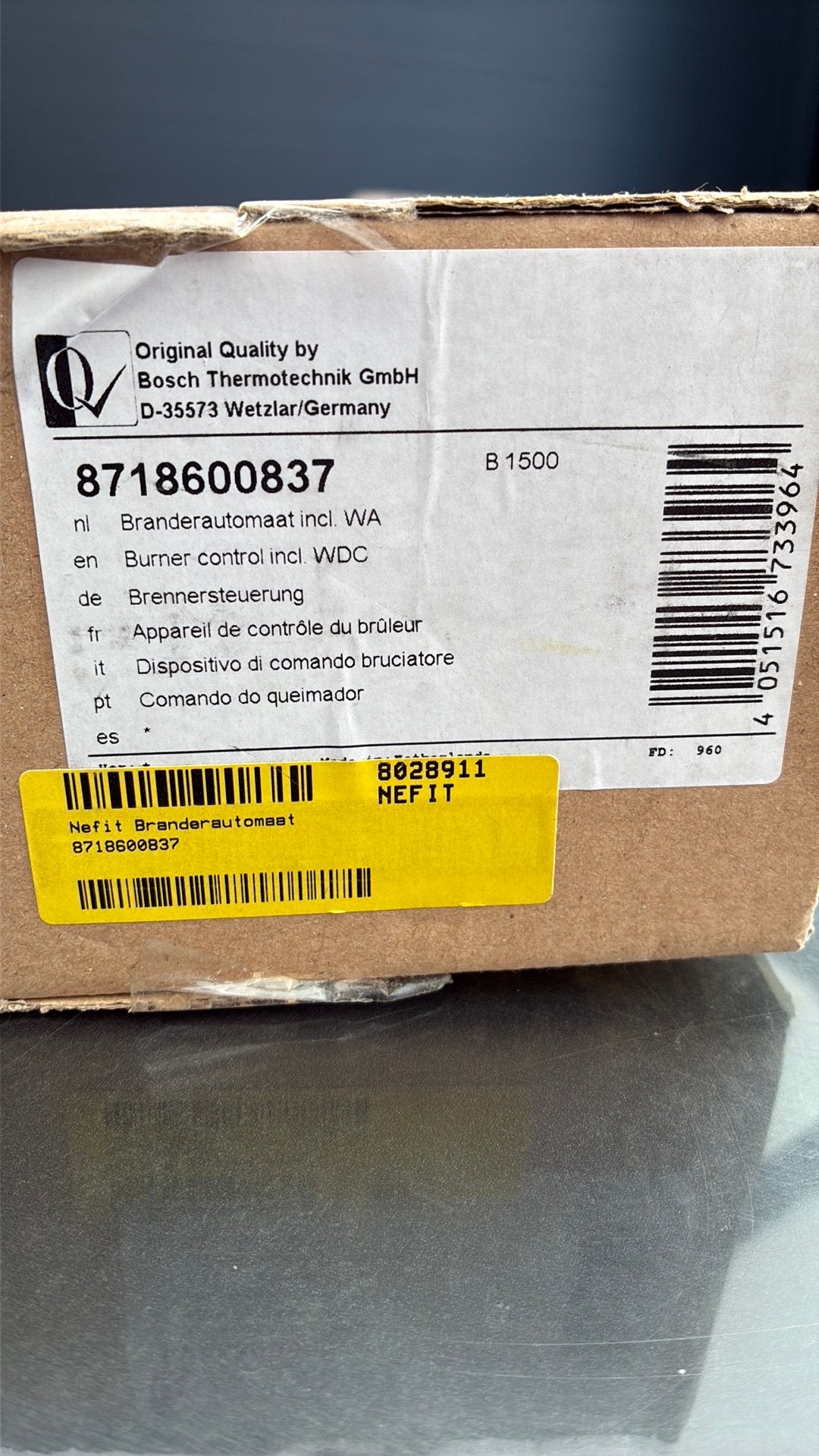 Bosch Nefit branderautomaat proline, Doe-het-zelf en Verbouw, Minder dan 30 cm, Cv-ketel of Combi-ketel, Nieuw, Minder dan 60 cm