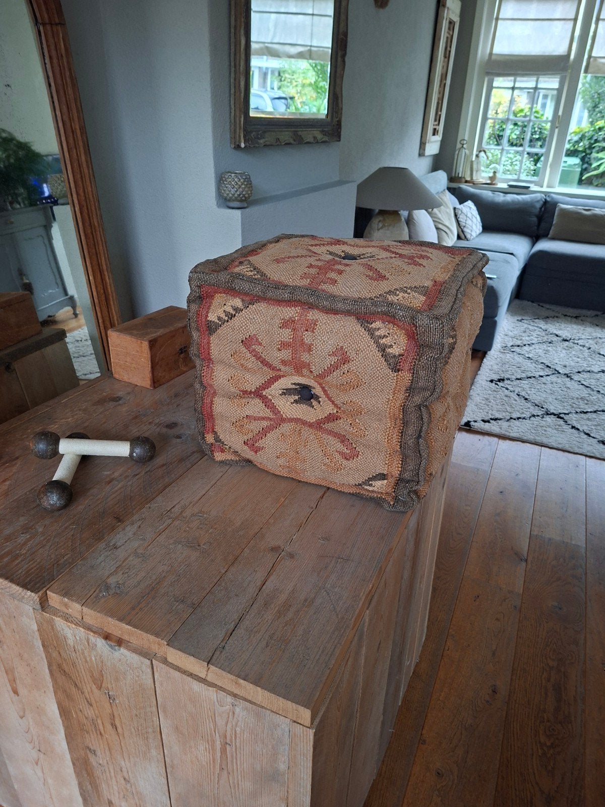 Vintage Marokaanse poef, Ophalen, Minder dan 50 cm