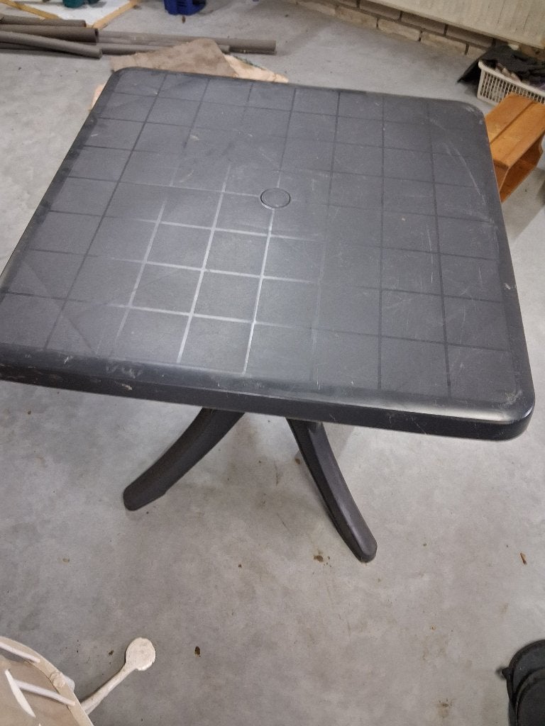 Tuintafel, Ophalen, Gebruikt, Vierkant, Plastic