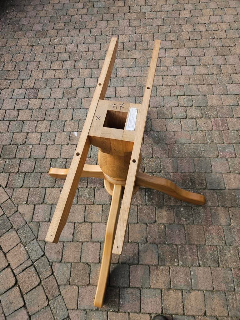 Eikenhouten tafelpoot voor ronde of ovale tafel, Ophalen, Tafelpoot, Gebruikt, 50 tot 100 cm