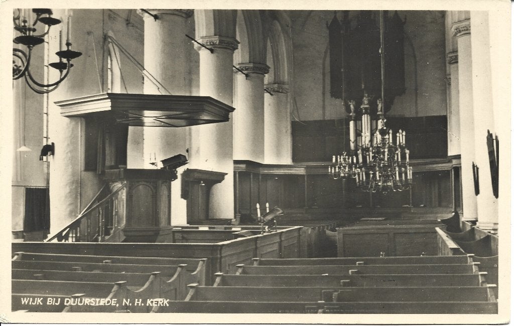 Wijk bij Duurstede Ned Herv Kerk interieur orgel, Ophalen of Verzenden, 1940 tot 1960, Ongelopen, Utrecht
