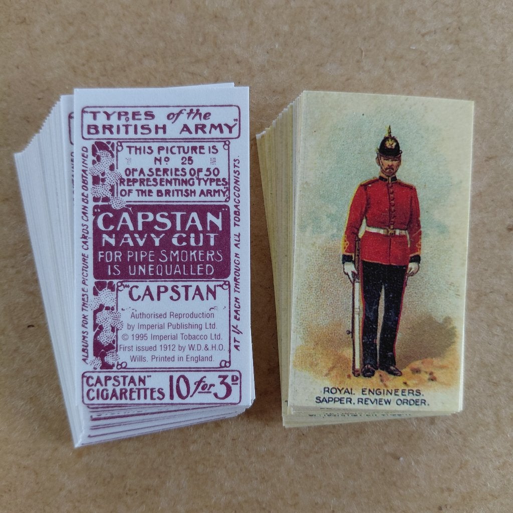 Types of the British Army compl set 50 cigarette cards REPRO, Ophalen, Landmacht, Engeland, Overige typen