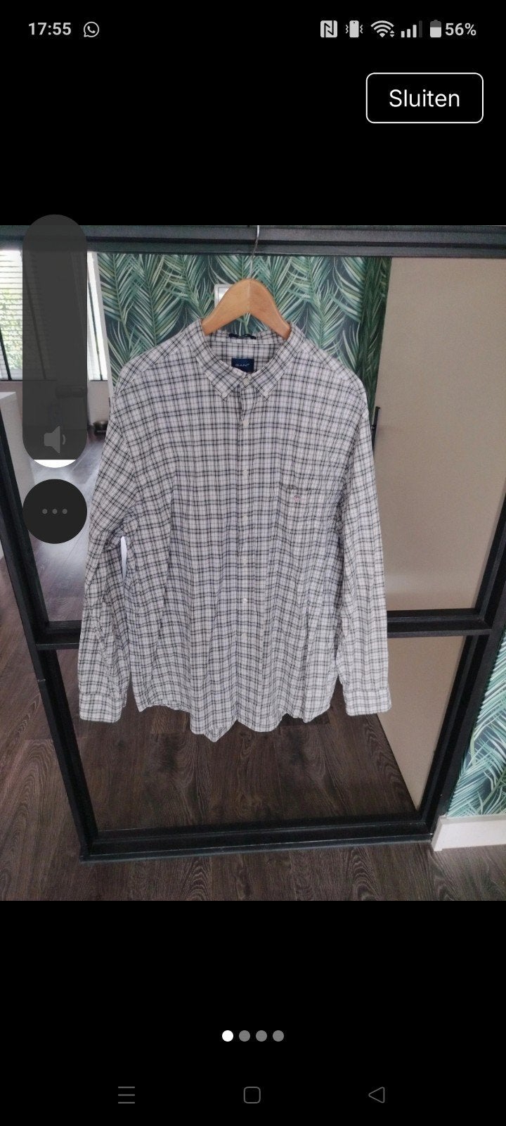 GANT Geruit Overhemd - Maat 3XL (Halswijdte 47/48), Meerkleurig, GANT, Ophalen of Verzenden, Zo goed als nieuw