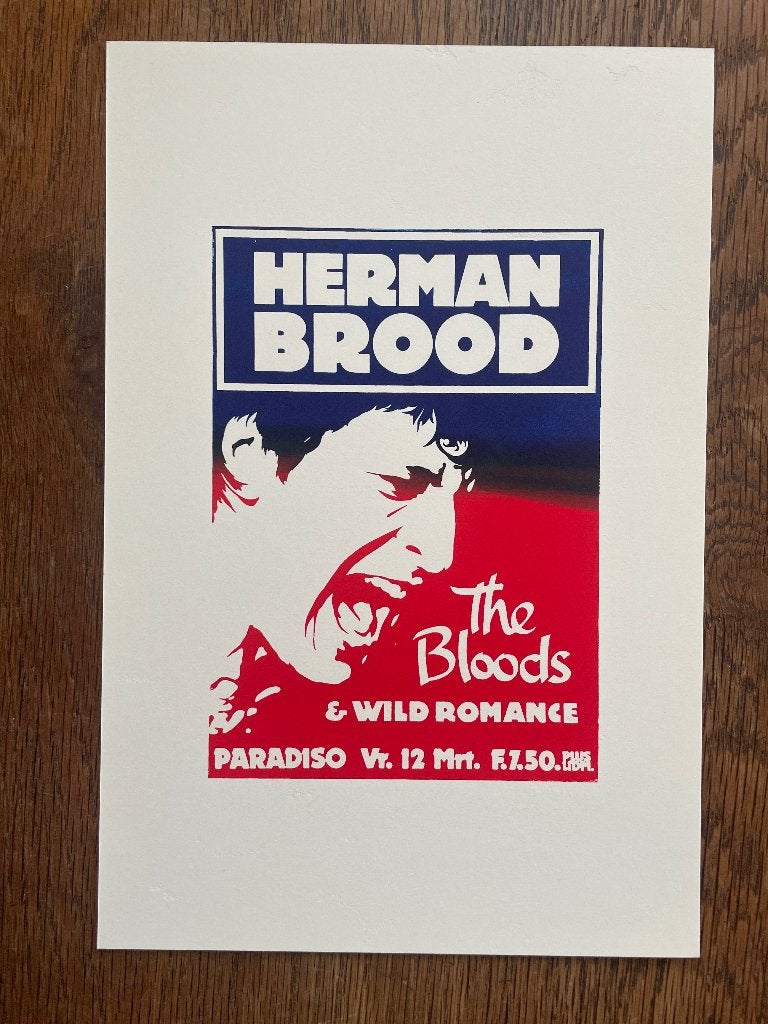 Herman Brood Paradiso originele zeefdruk, Verzenden, Portret en Figuren, Zeefdruk