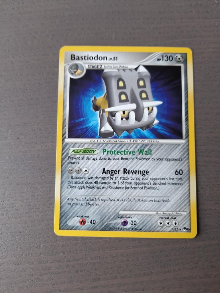 2007 pop series 6 1/17 bastiodon non holo, Ophalen of Verzenden, Gebruikt, Losse kaart