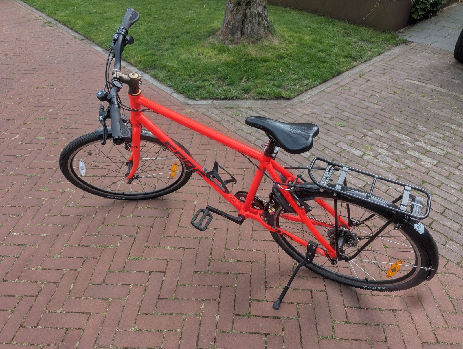 Frog 78 kinderfiets - rood, Ophalen, 20 inch of meer, Gebruikt, Velgrem