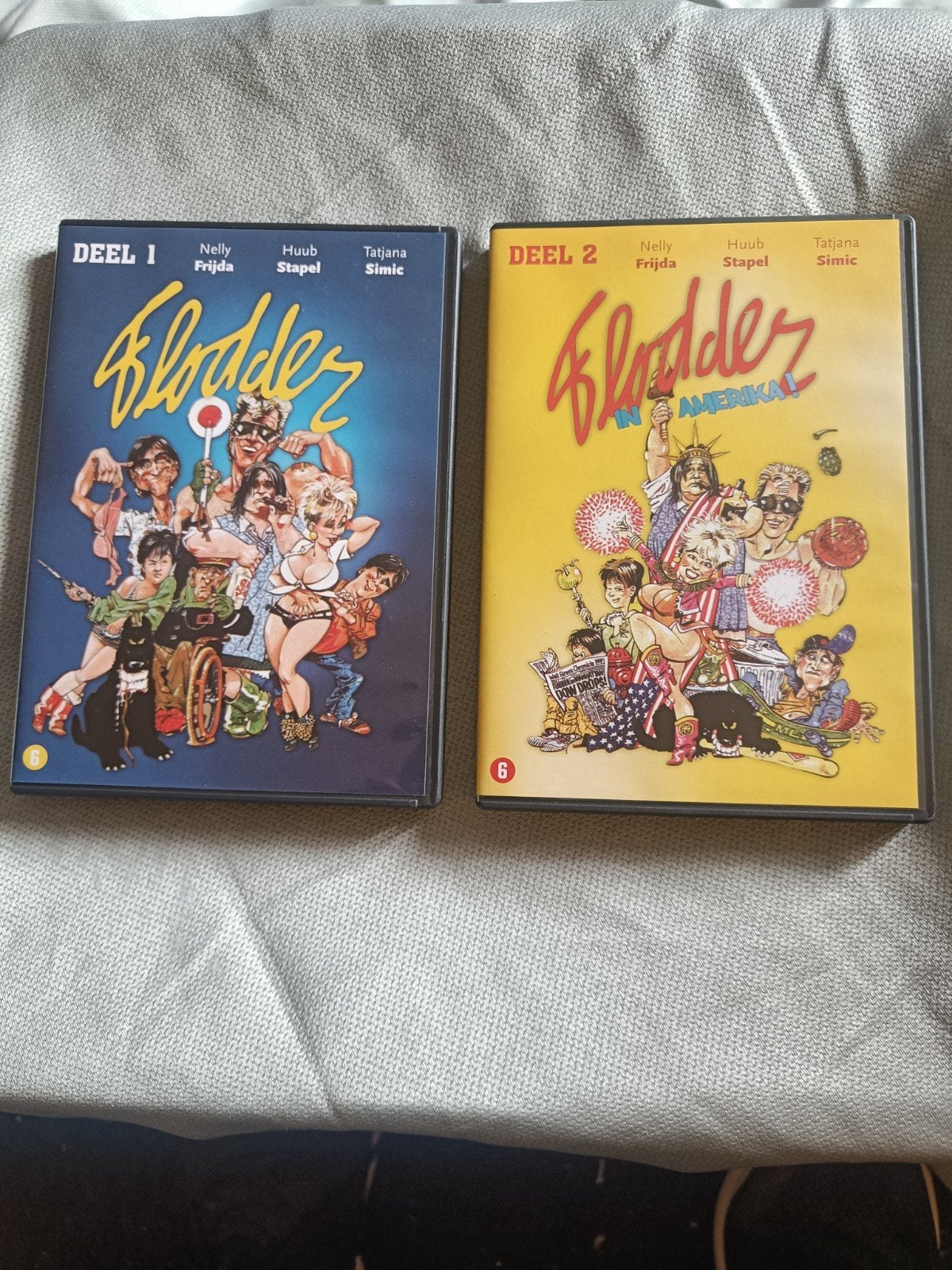 Flodder Deel 1 & 2 DVD Boxset - Nederlandse Komedie, Vanaf 6 jaar, Inclusief doosje, Gebruikt, Klassieker