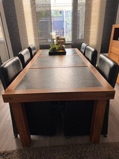 Eetkamertafel, Huis en Inrichting, Tafels | Eettafels, Ophalen, Modern eiken, Gebruikt, Eikenhout