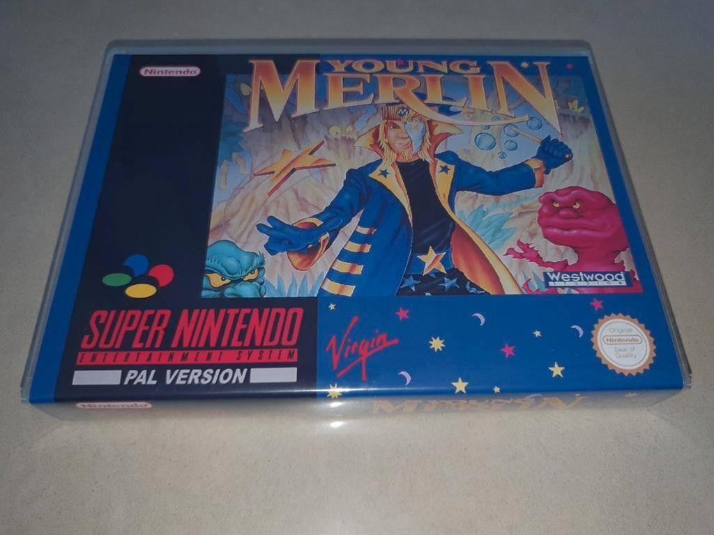 Young Merlin SNES Game Case, Spelcomputers en Games, Avontuur en Actie, Verzenden, 1 speler, Zo goed als nieuw