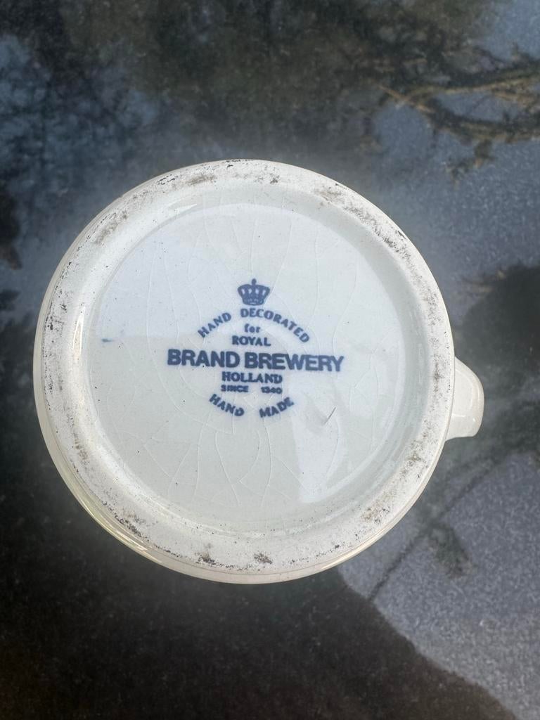 Antieke Brand bierpul Delfs blauw, Ophalen of Verzenden