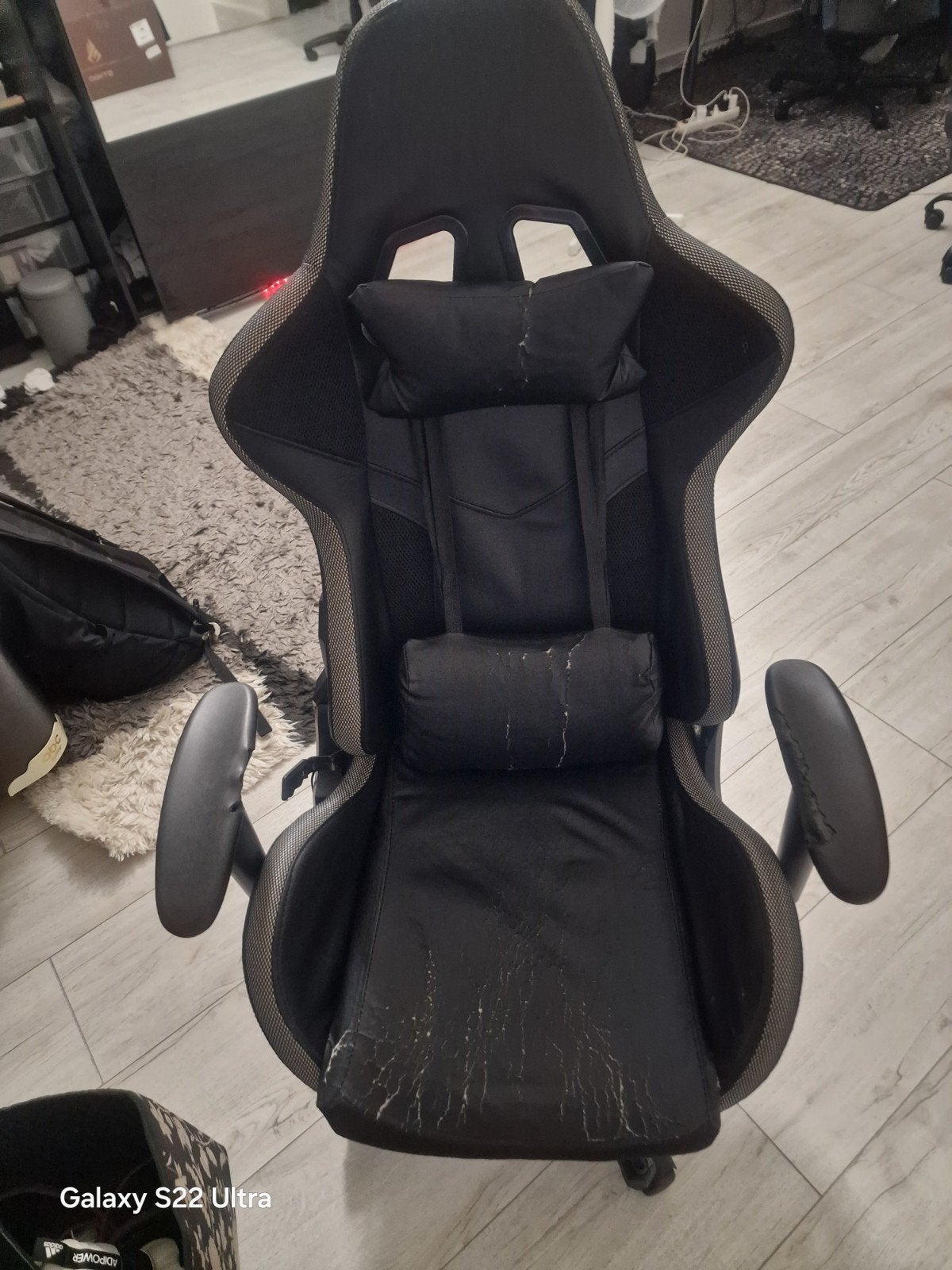 game stoel en bureau stoel gratis, Ophalen, Zwart