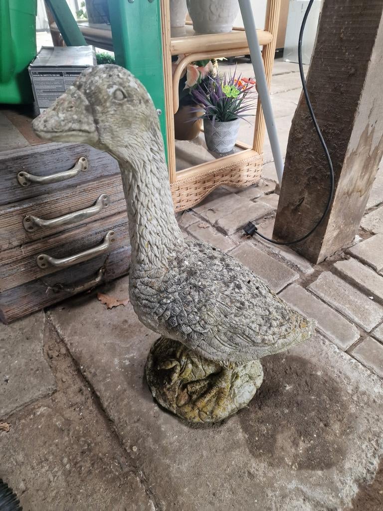Groot betonnen beeld gans, Tuin en Terras, Tuinbeelden, Ophalen