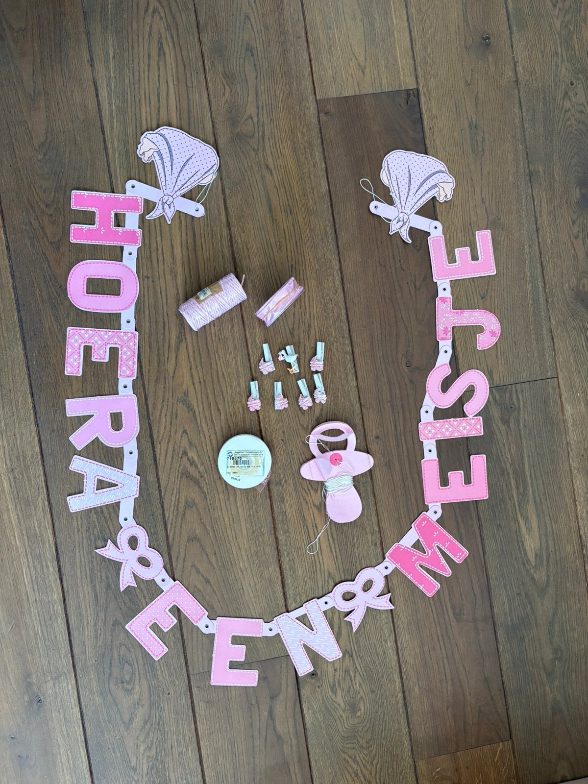 Geboorte versiering meisje, Ophalen of Verzenden, Gebruikt, Geboorte of Huwelijk