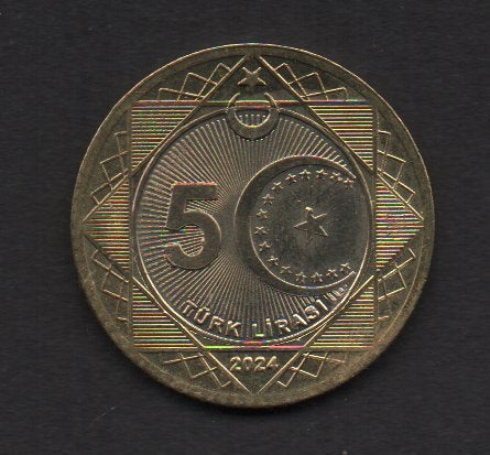 Turkije 5 Lira munt 2024 Pracht Munt, Ophalen of Verzenden, Midden-Oosten, Losse munt