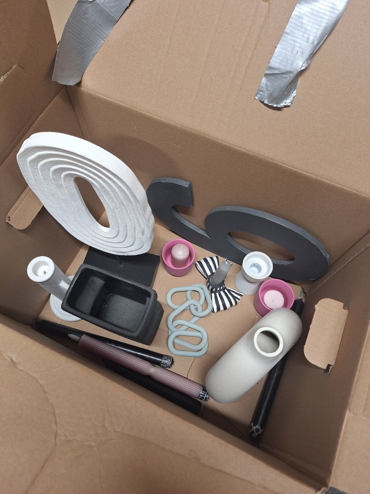 Diverse Woonaccessoires: Schalen, Kandelaars en Decoratie, Ophalen, Gebruikt, Meerkleurig, Steen/keramiek