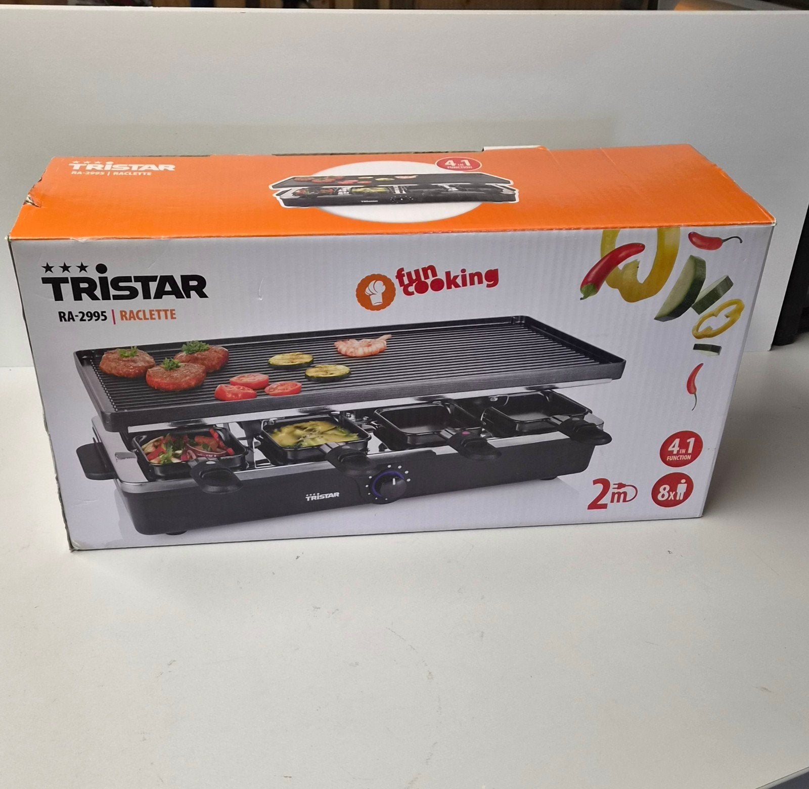 Tristar RA-2995 Raclette Gourmetstel 8 personen, Ophalen, Nieuw, 8 personen of meer