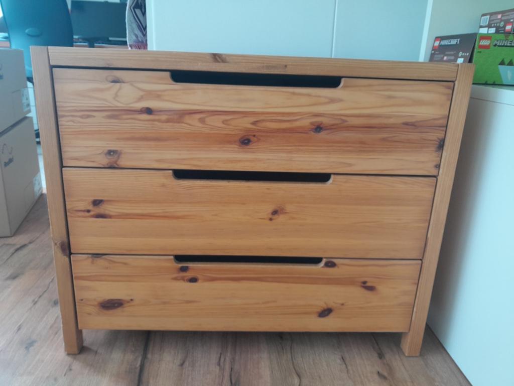 Houten ikea ladekast met 3 laden - gebruikt, Huis en Inrichting, Kasten | Ladekasten, Ophalen, Gebruikt, Modern, Scandinavisch