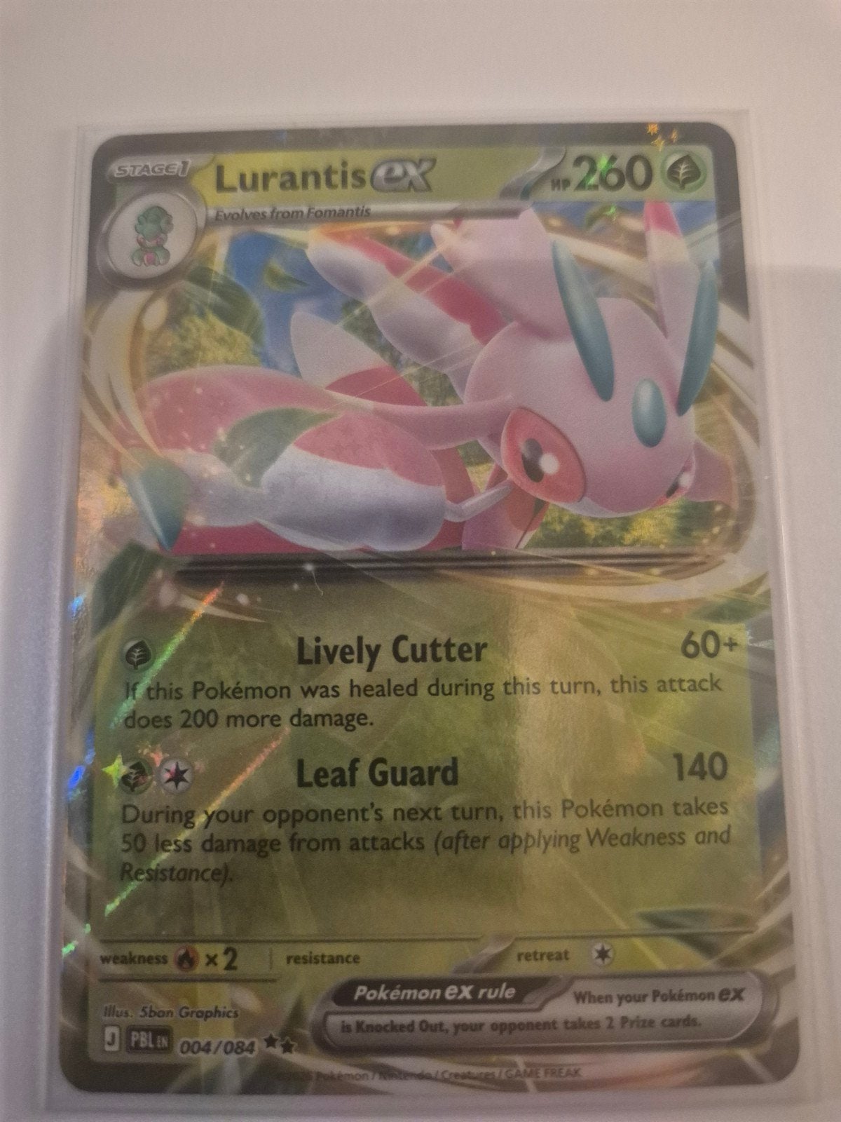 lurantis EX pokemon pitch black 004/084, Ophalen of Verzenden, Nieuw, Losse kaart, Foil