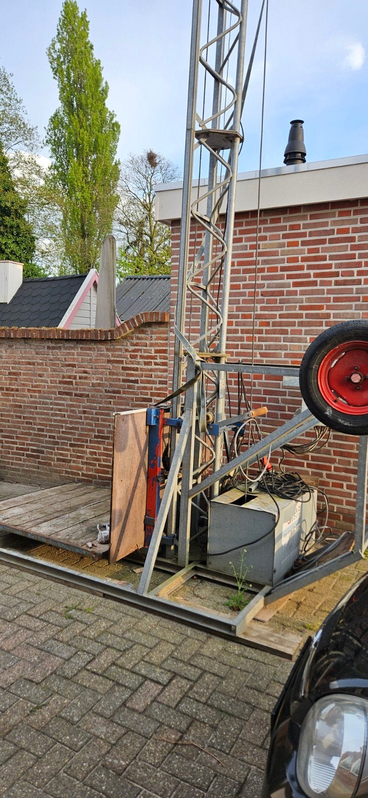 Gebruikte Bouwlift HANGRAAF 1995 - Goede Staat, Doe-het-zelf en Verbouw, Bouwliften, Ophalen, Gebruikt, Bouwlift
