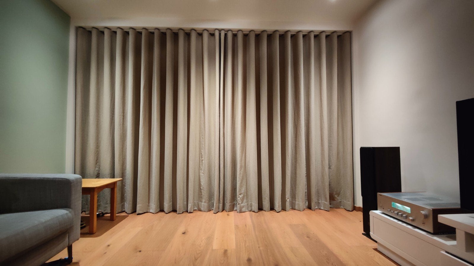 Wave gordijnen - 370x236cm, 200 cm of meer, Beige, Modern, Warm, Sfeervol, Nieuw