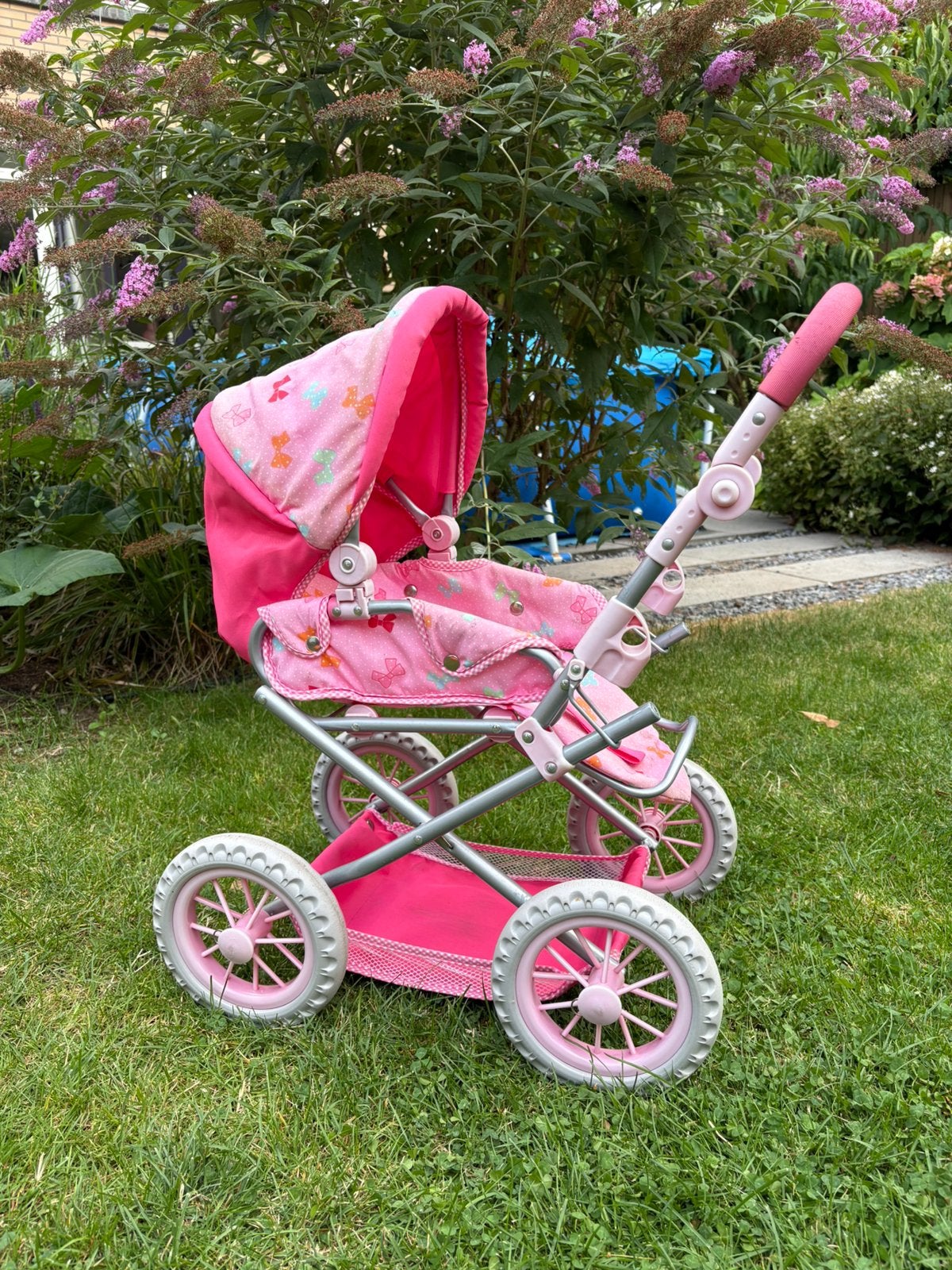 Kinderwagen poppen roze speelgoed, Ophalen, Gebruikt, Babypop