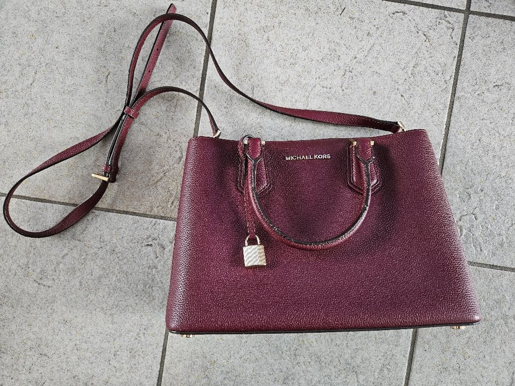 Bordeaux rode tas Michael Kors, Ophalen of Verzenden, Zo goed als nieuw, Rood, Handtas