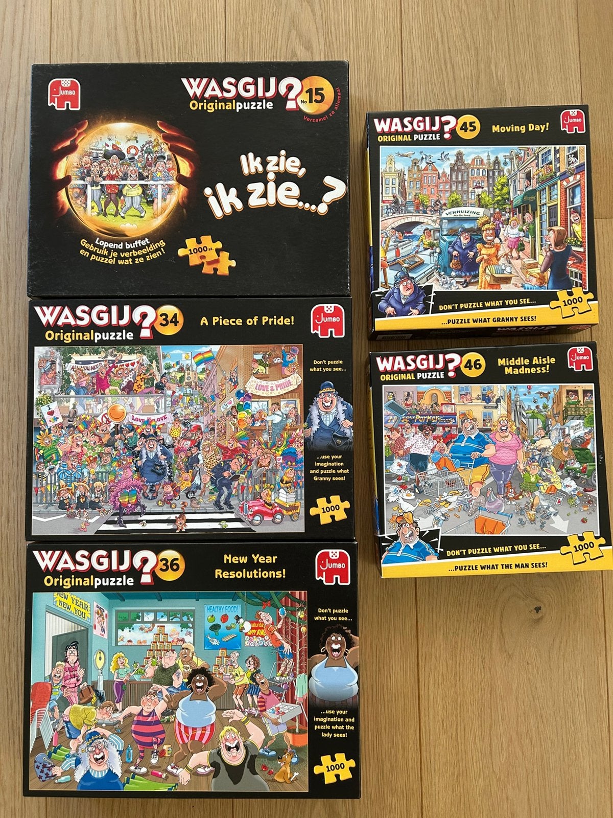 Wasgij puzzels 14x, Ophalen of Verzenden, 500 t/m 1500 stukjes, Zo goed als nieuw