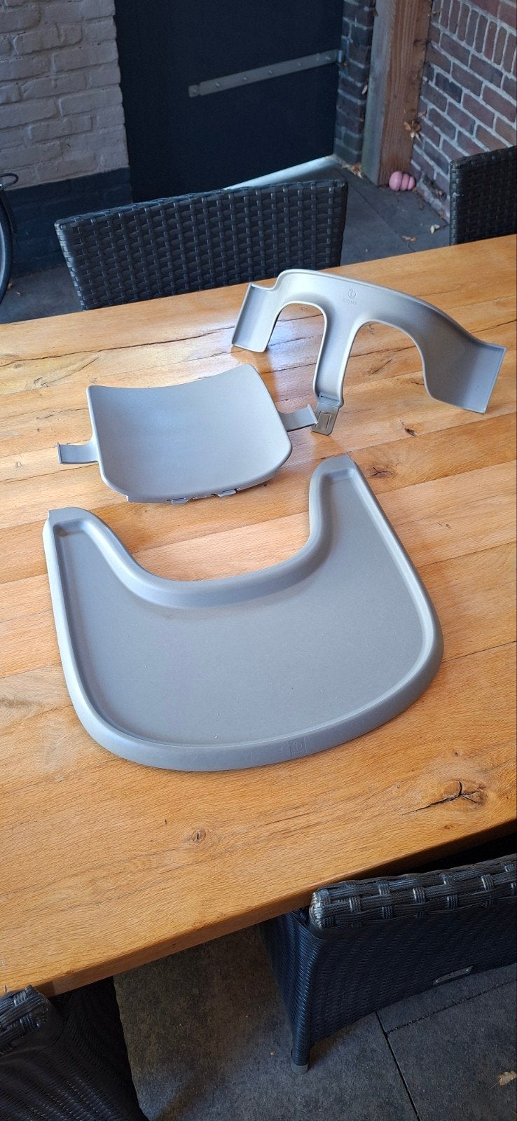 Stokke Tripp Trapp Baby Set V2 met eetblad en rugleuning, Ophalen, Gebruikt, Meegroeistoel, Afneembaar eetblad
