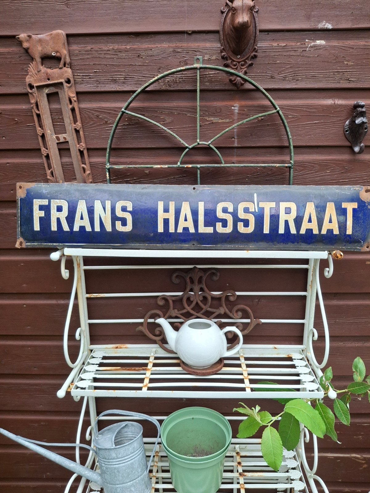 Oud emaille straatnaambord "Frans Halsstraat", Antiek en Kunst, Ophalen of Verzenden