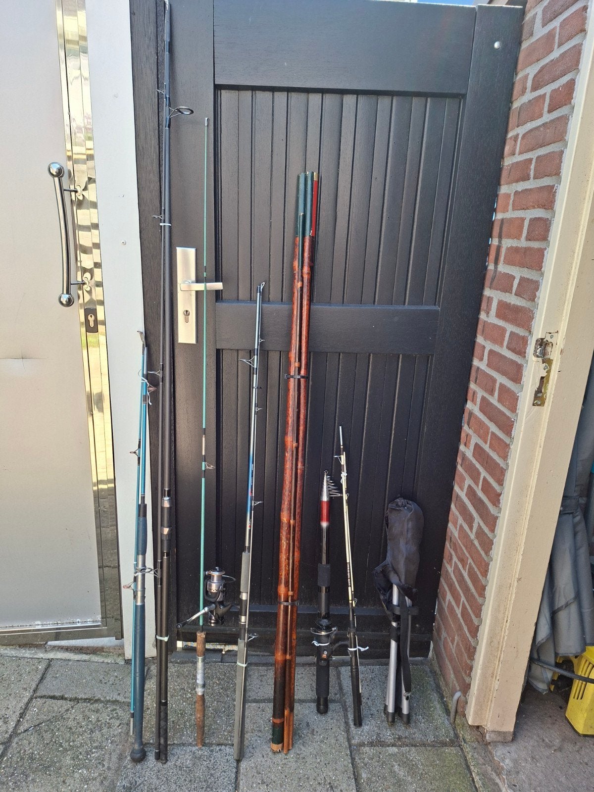Diverse vishengels en molen - Gebruikt, Ophalen of Verzenden, Gebruikt, Complete hengel