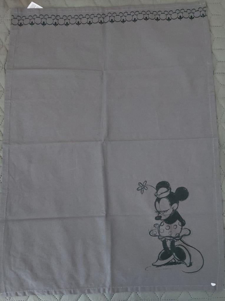Grijze theedoeken met minnie mouse, Verzamelen, Disney, Ophalen of Verzenden, Overige figuren, Nieuw