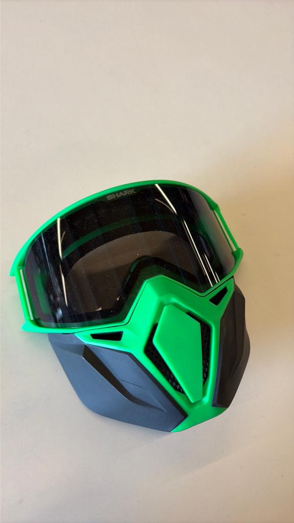 Nieuw masker zwart groen shark helm street drak raw, Motoren, Nieuw met kaartje, Shark, Ophalen of Verzenden, XL