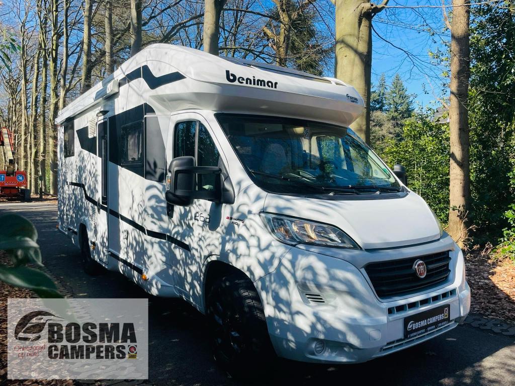 Benimar Mileo 263 Enkele Bedden 18000 km Uniek Hefbed 2017, Ringverwarming, Fiat, Airbags, Bedrijf