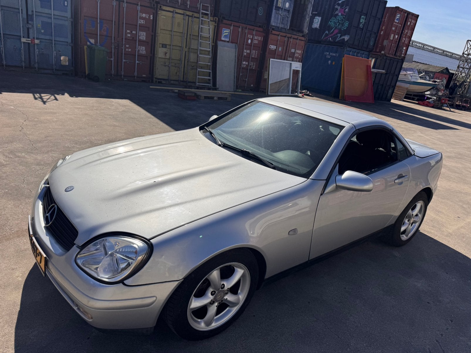 Mercedes-Benz SLK 2.3 Slk230 Kompr Roadster 1999 Grijs, Auto's, Mercedes-Benz, Achterwielaandrijving, 1225 kg, 4 cilinders, Cabriolet