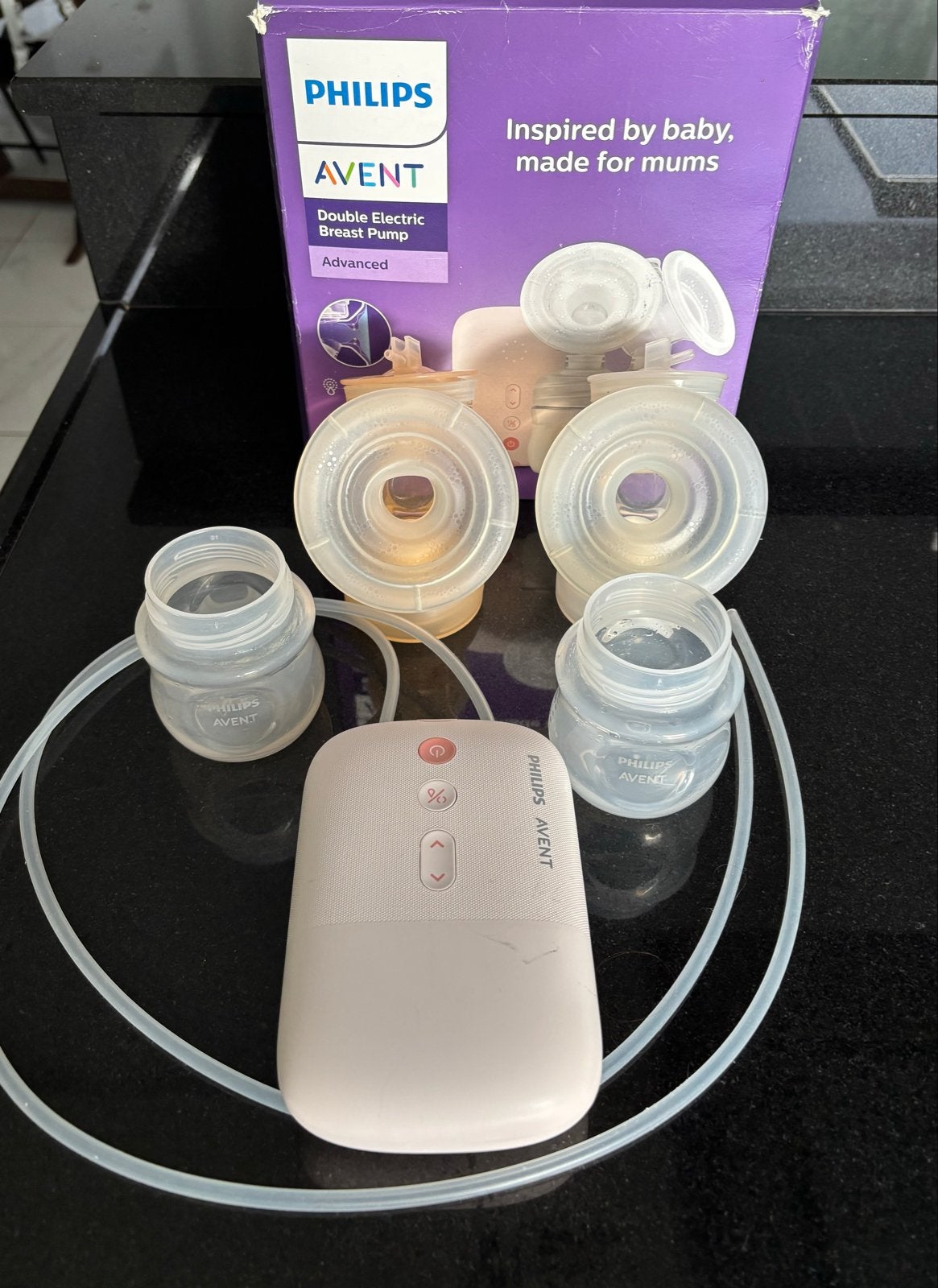 Philips Avent Dubbele Elektrische Borstkolf Advanced, Ophalen of Verzenden, Gebruikt