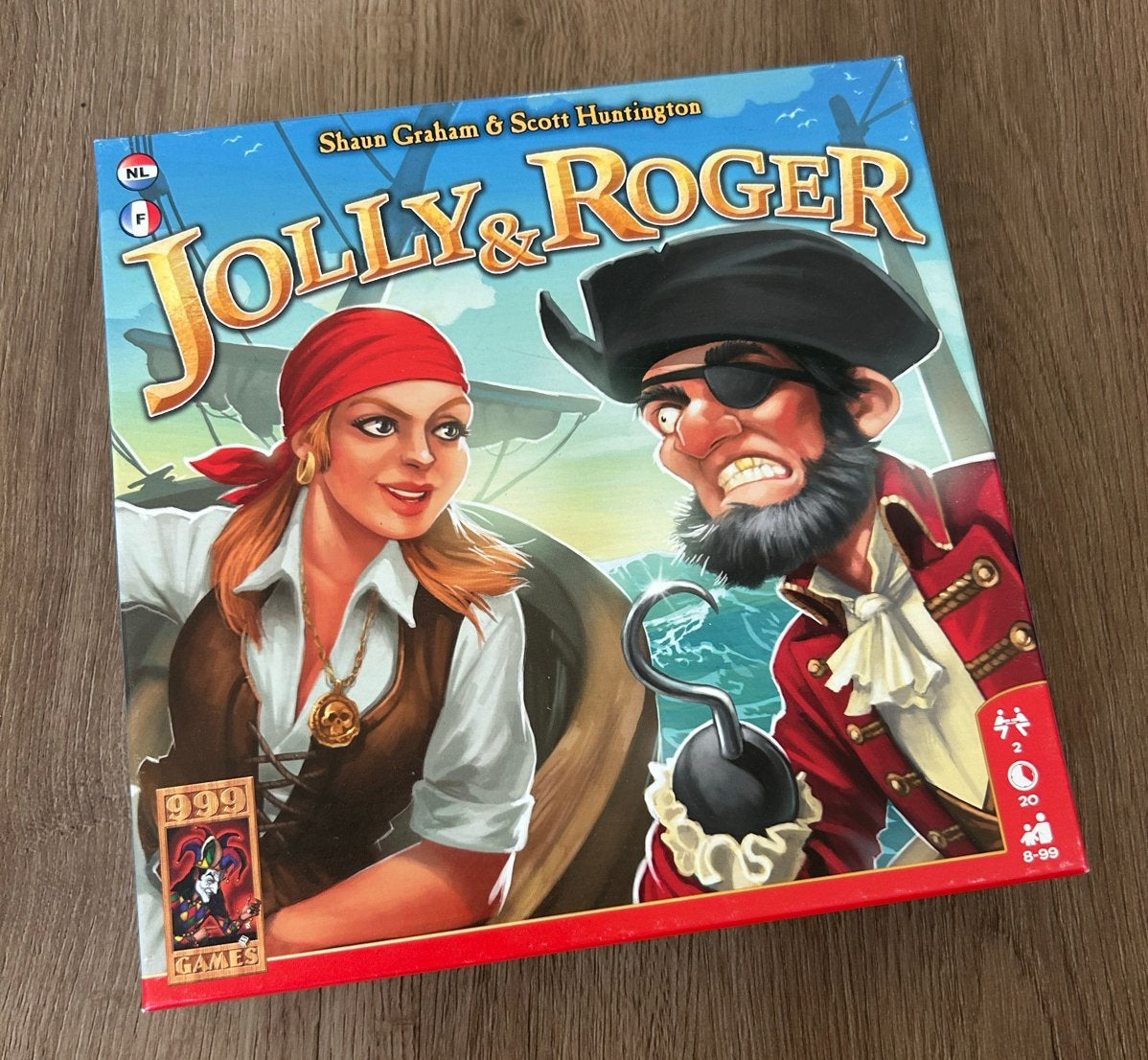 Jolly & Roger Bordspel - Avontuurlijk Piratenspel, Een of twee spelers, Ophalen of Verzenden, Gebruikt