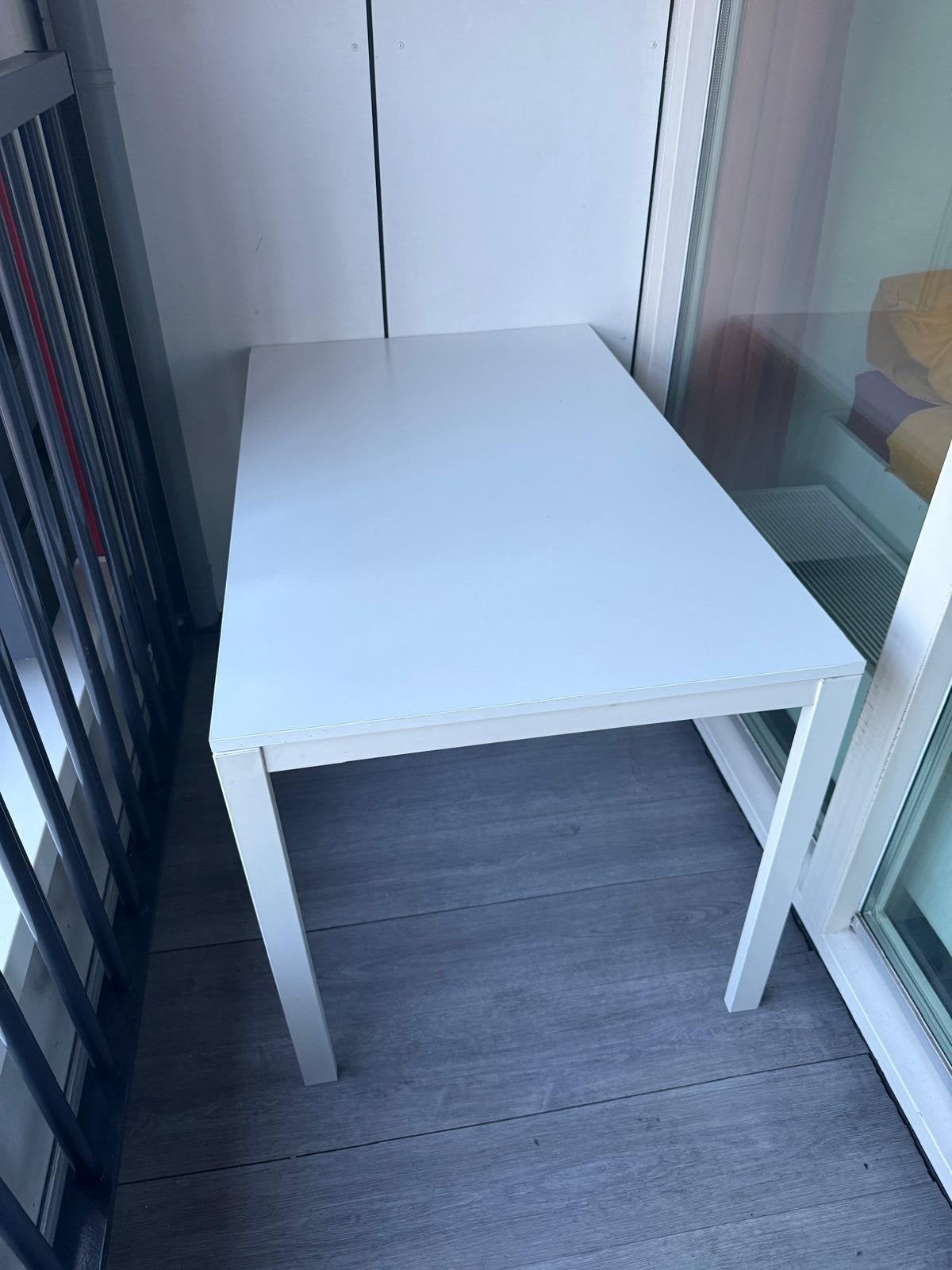 Witte eettafel/bureautafel - IKEA, Ophalen, Overige materialen, Gebruikt, 100 tot 150 cm