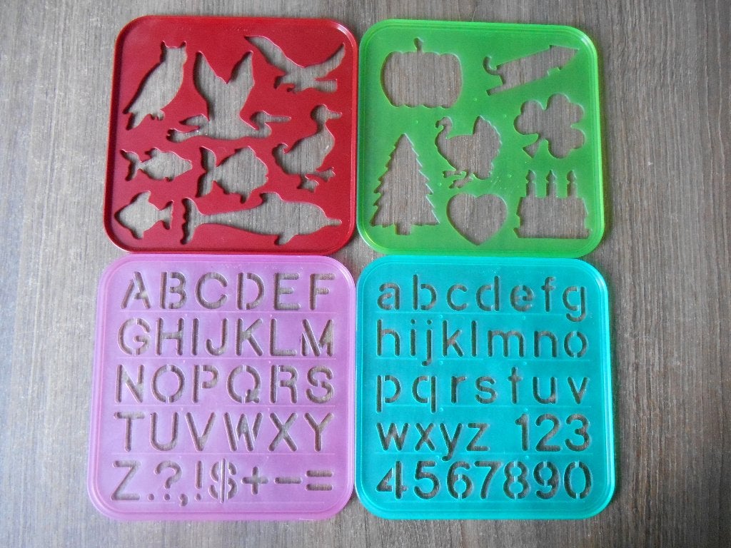 Tupperware/ Tuppertoys stencil art, 4 sjablonen LEZEN, Kinderen en Baby's, Speelgoed | Educatief en Creatief, Ophalen of Verzenden