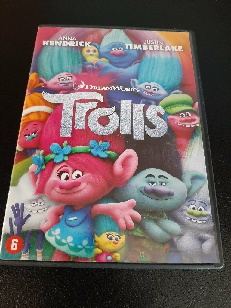 Trolls, met de stemmen van Anna Kendrick + Justin Timberlake, Cd's en Dvd's, Gebruikt, Animatie, Amerikaans, Nederlands