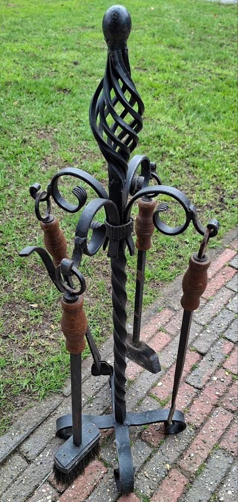 Haard set., Ophalen of Verzenden, Gebruikt, Vrijstaande haard, Houthaard