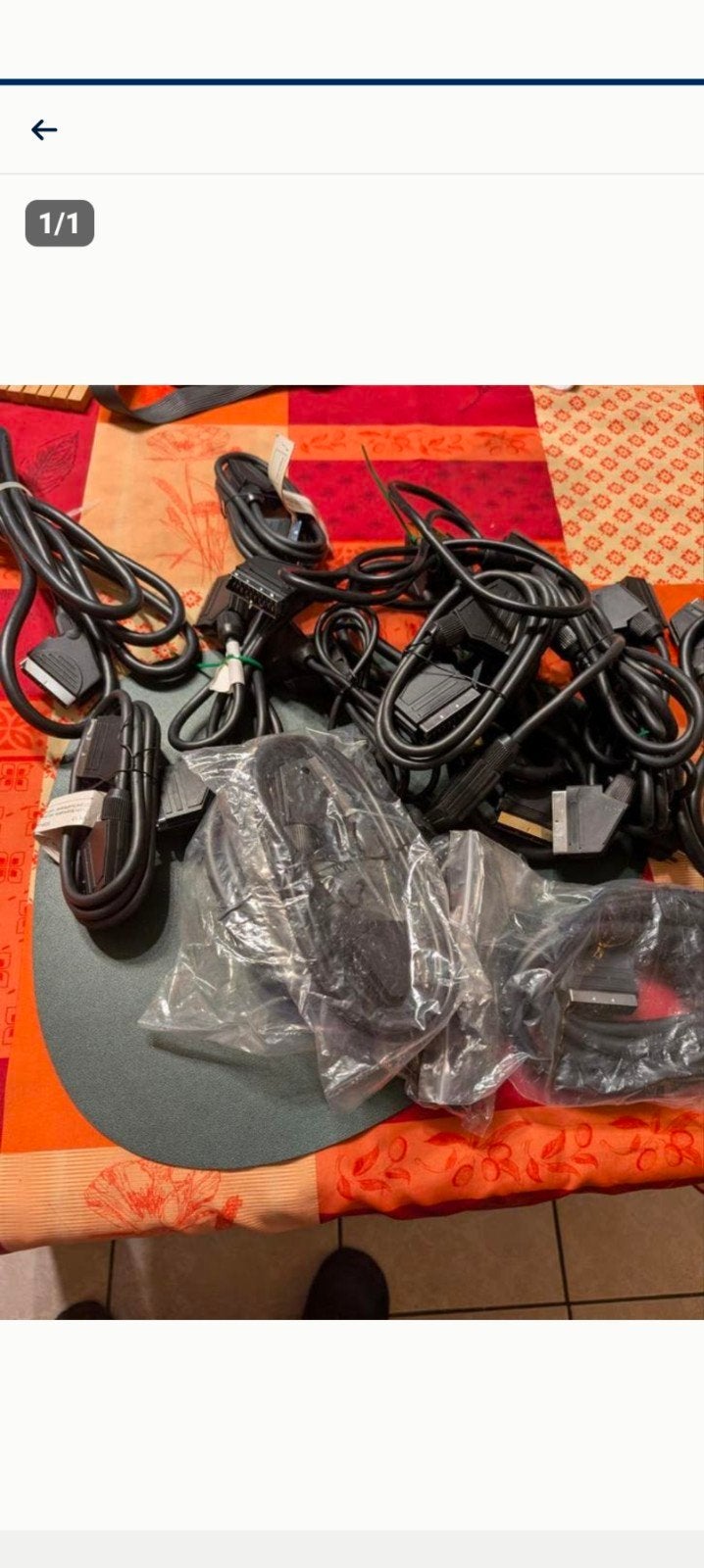 VINTAGE SCART TO SCART KABELS VHS VIDEO DVD VERBINDING, Ophalen of Verzenden, Minder dan 2 meter