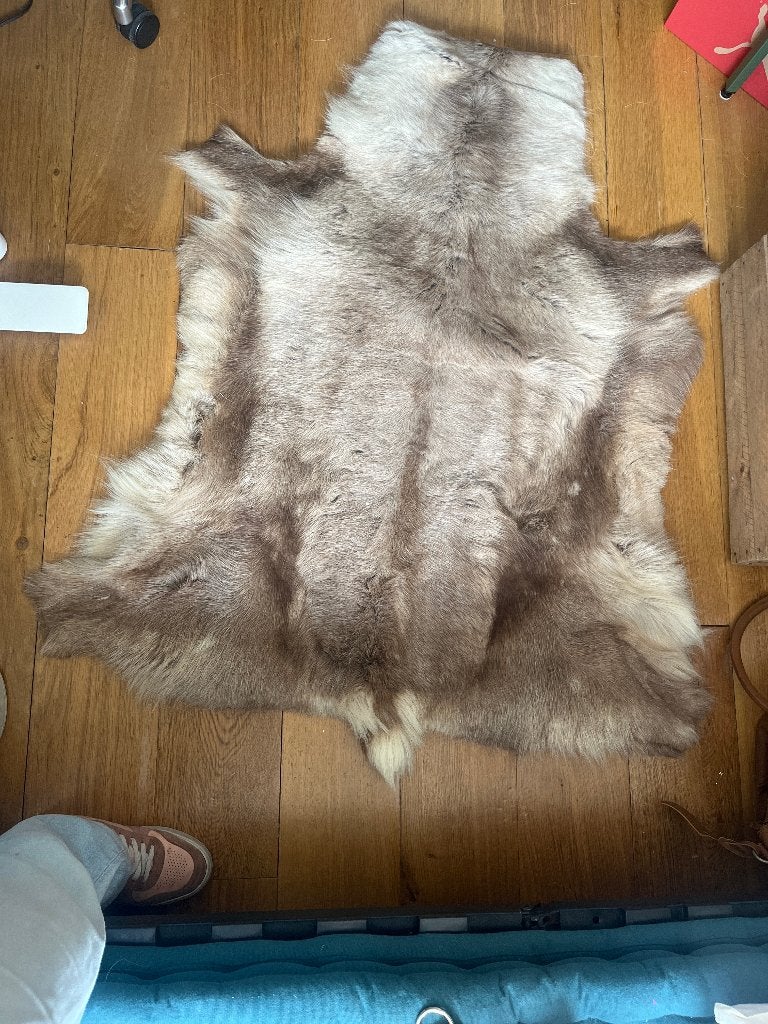 Rendierenhuid 120x80 cm, Huis en Inrichting, Woonaccessoires | Overige, Ophalen of Verzenden, Natuurlijk materiaal, Bruin, Landelijk