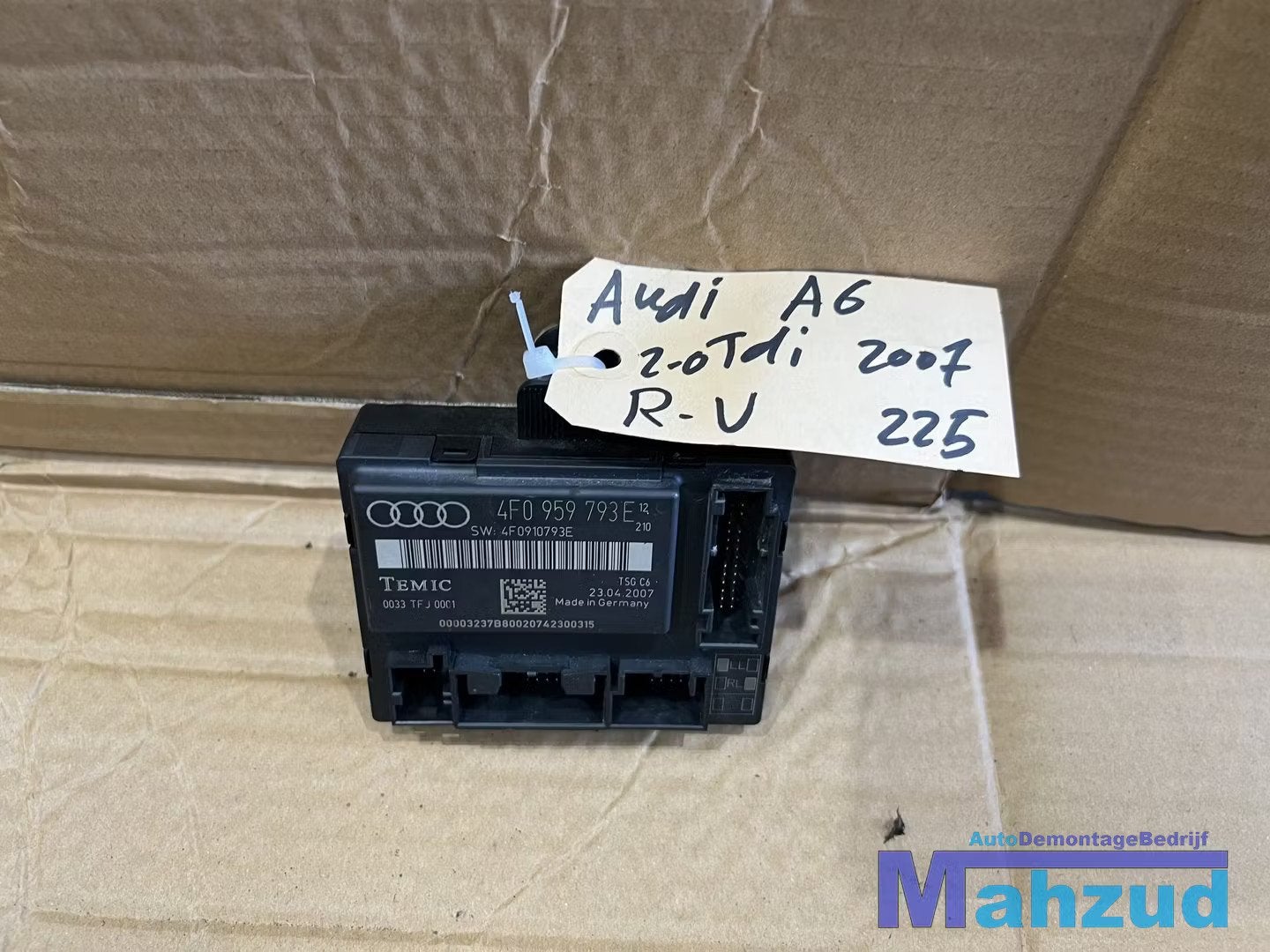 AUDI A6 C6 rechts Voor deur module 2004-2011 4F0959793E, Gebruikt, AUDI AG, Auto-Union-Strasse 1
85045  Ingolstadt, DE, Kundenbetreuung@audi.de