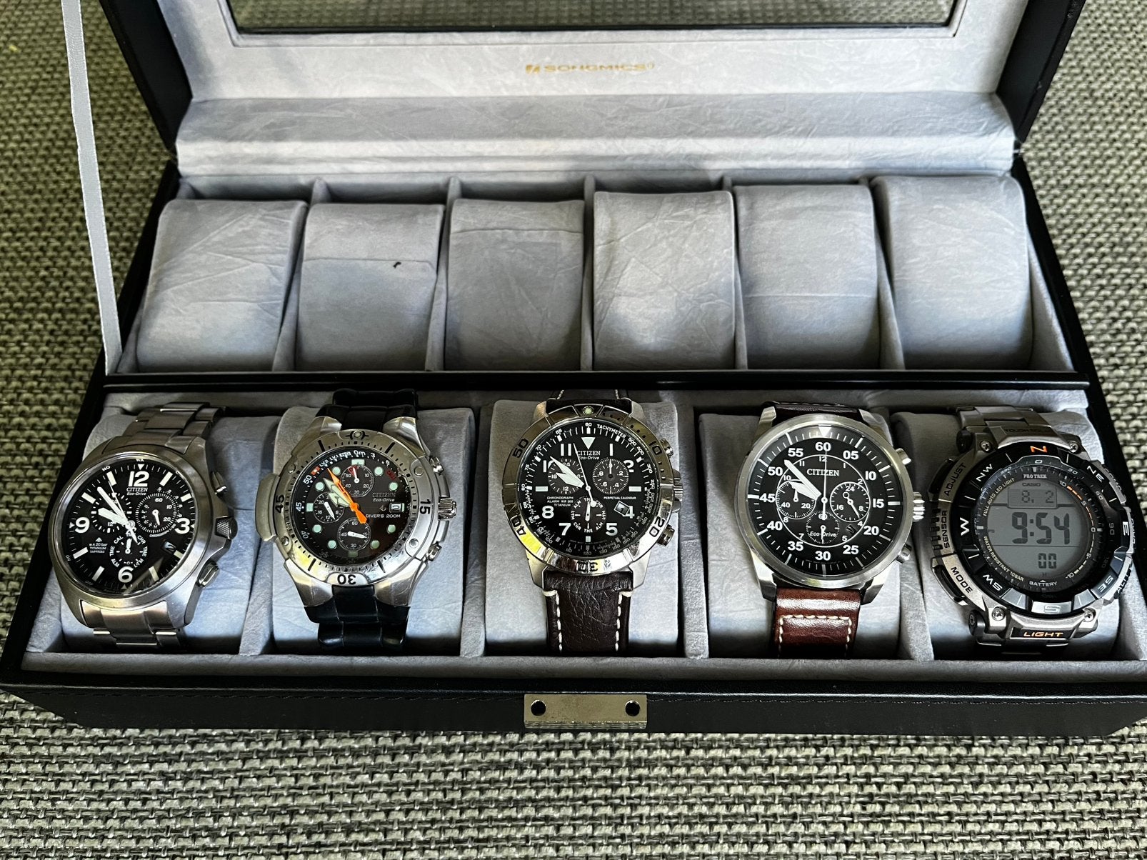 Citizen Promasters/Chronographs Eco Drive Casio Pro Trek, Sieraden, Tassen en Uiterlijk, Horloges | Heren, Ophalen, Zo goed als nieuw