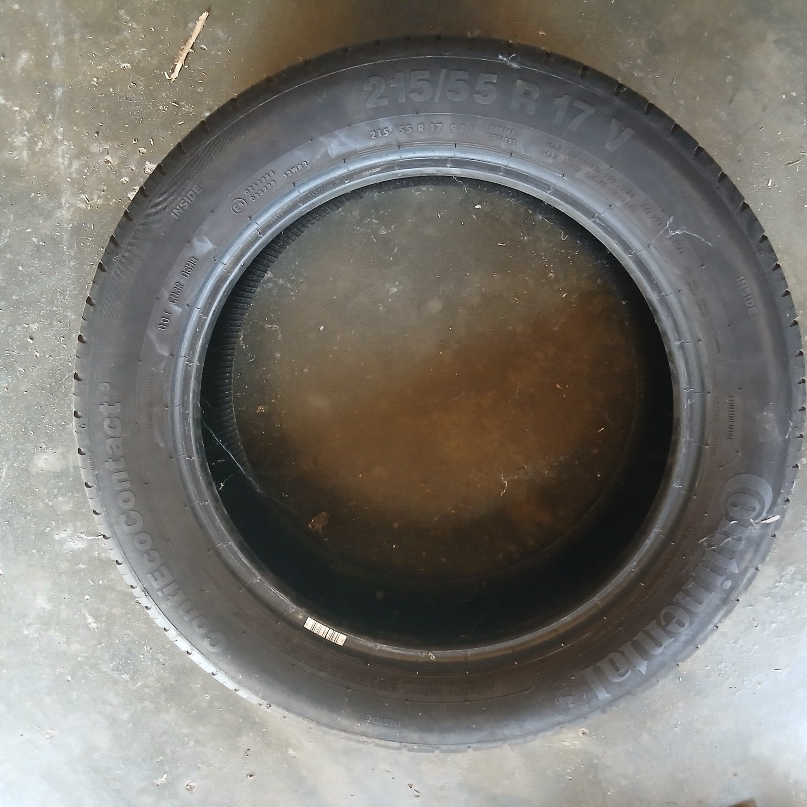 Continental reserveband 215 55 r17 met 5mm profiel, Auto diversen, Ophalen