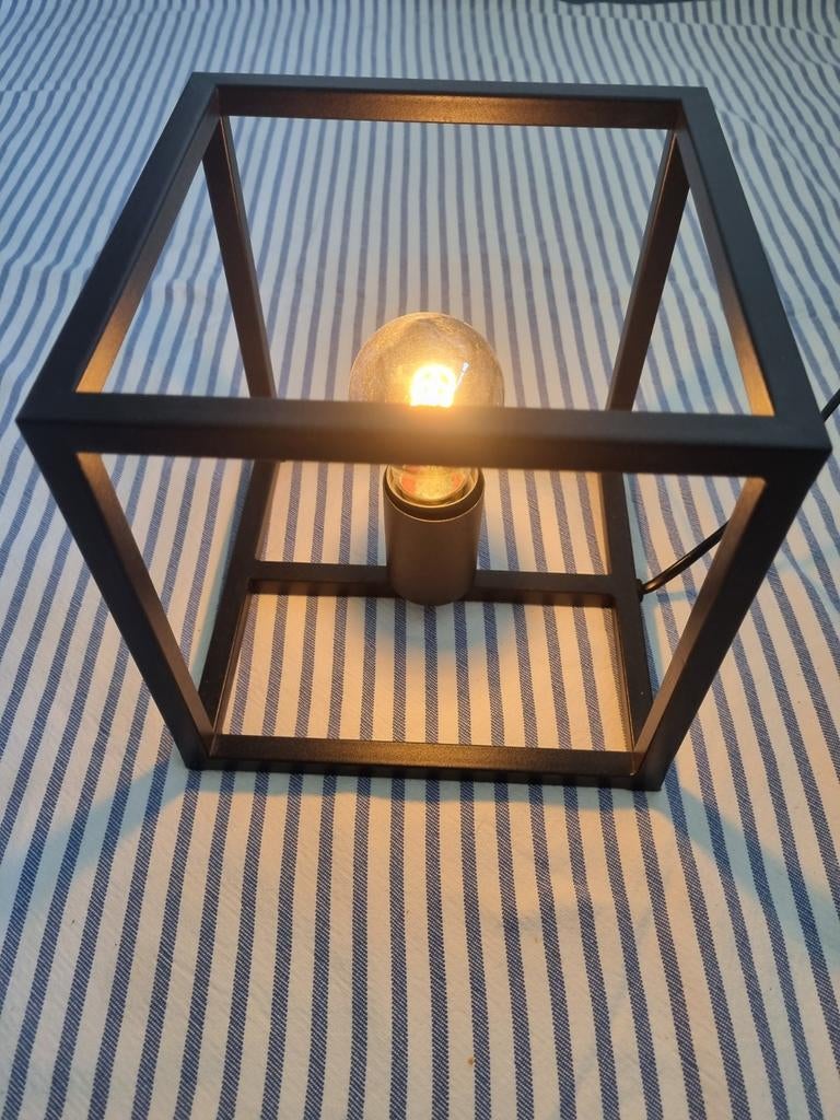 Zwarte industriële tafellamp bureaulamp zgan, Ophalen of Verzenden, Zo goed als nieuw, Minder dan 50 cm